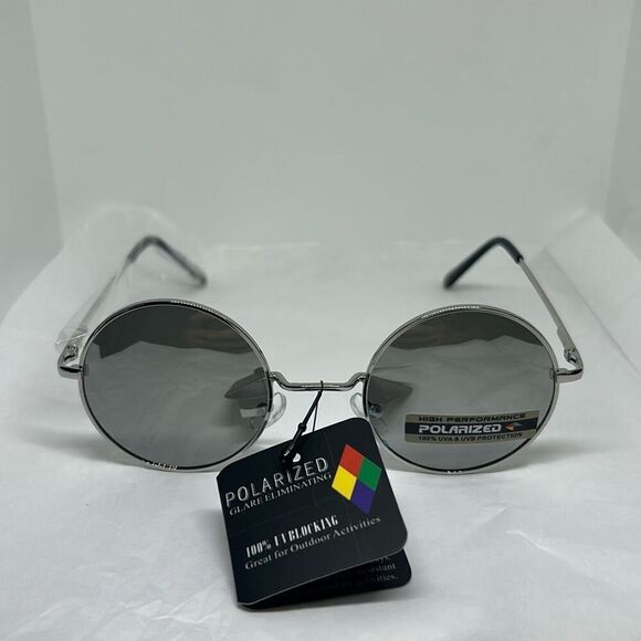 Polarized Mirrored Round Hippie Sunglasses – Model PZ-711050 - Picture 3 of 3